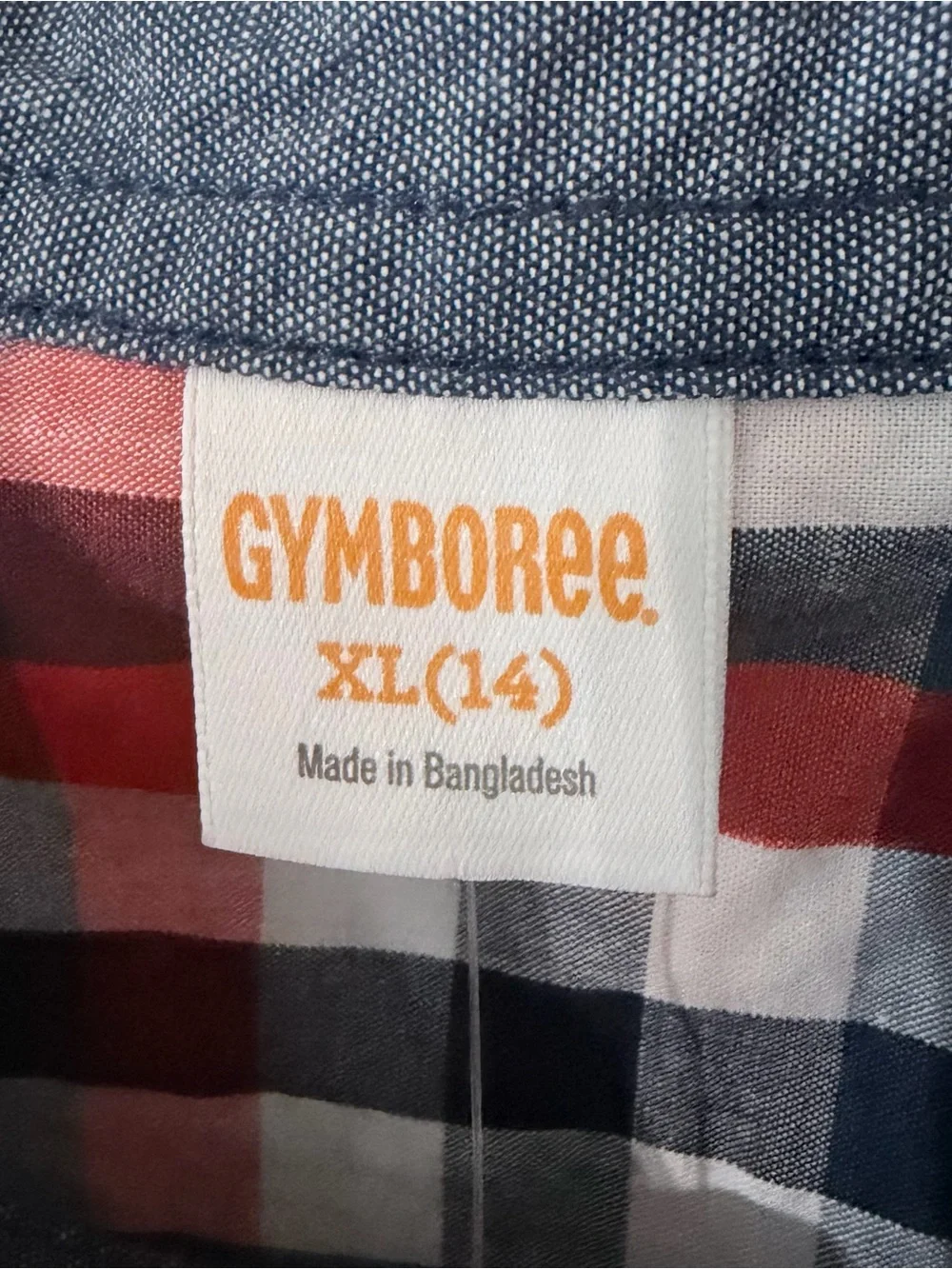 NWT Gymboree Boys' Multicolor Plaid Button-Down Shirt